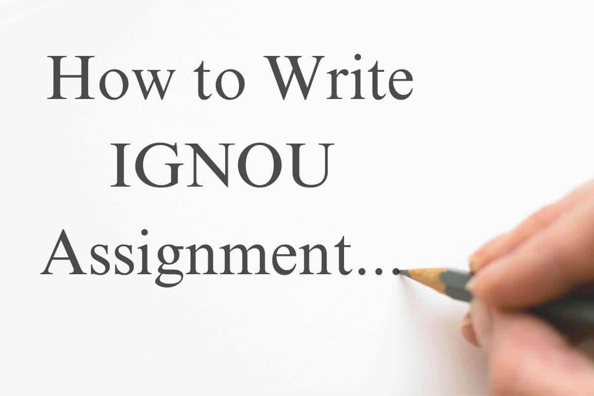 what to write in assignment number ignou