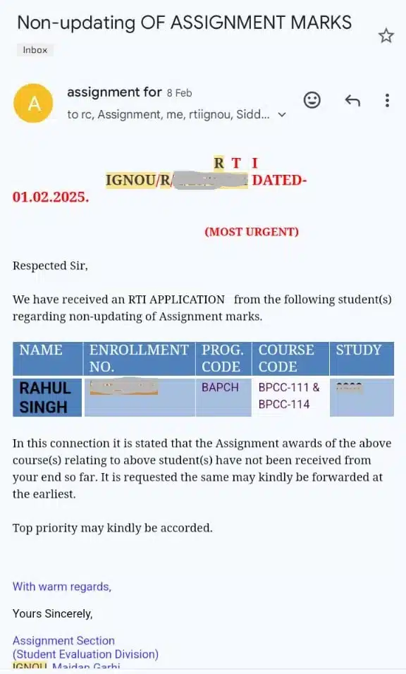 Rahul assignment status